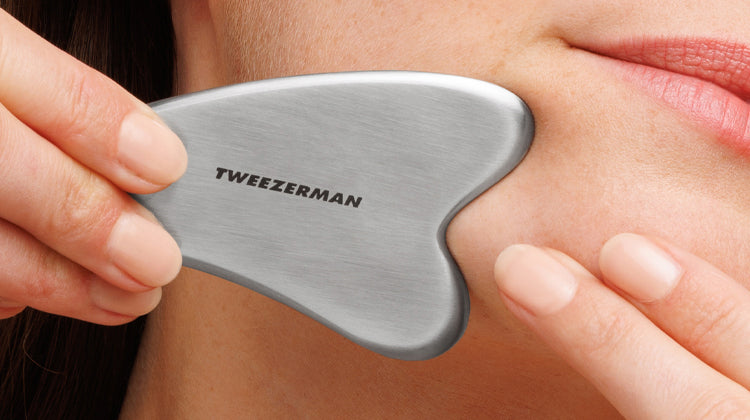 model using stainless steel gua sha