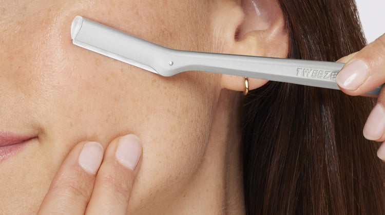 model using stainless steel facial razor