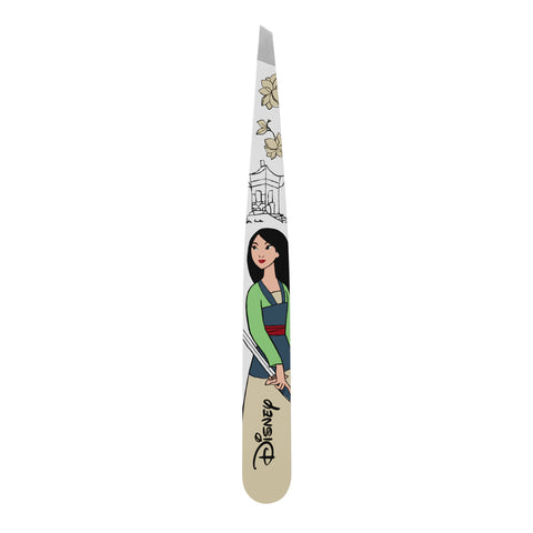 Disney's Belle Slant Tweezer, tweezer color is white with image of Mulan