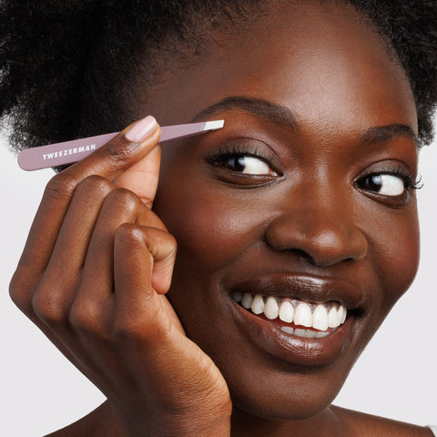 Model using the Purple Wisteria Slant Tweezer