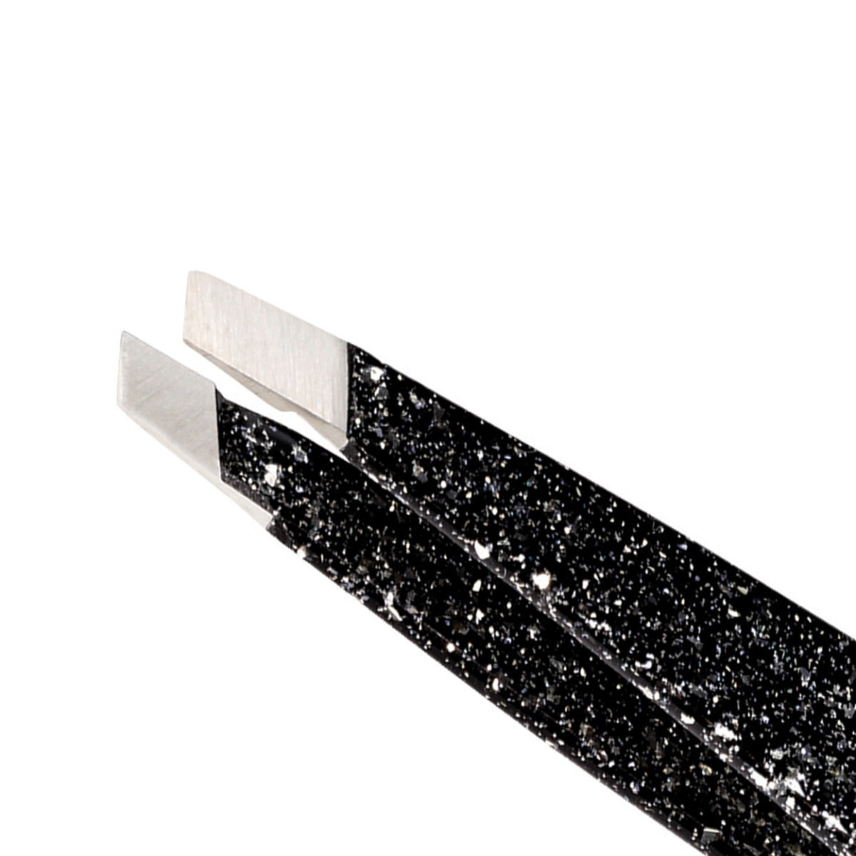 Zoomed-in shot of Mini Oval Slant Tweezer Glitter Pattern