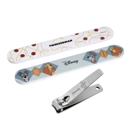 Disney's Lady and the Tramp Manicure Kit featuring Nail Files and Fingernail Clipper's lever rotated open