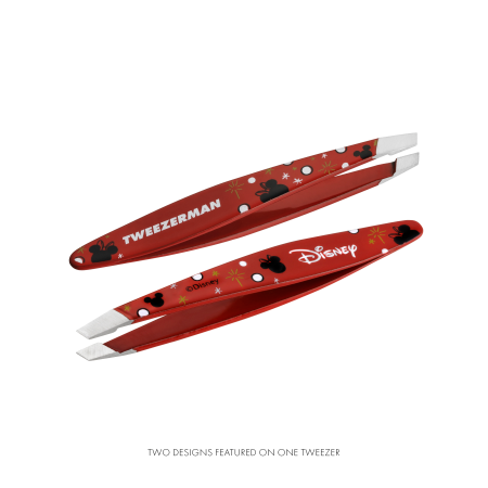 Both sides of Disney's Mickey Mouse &amp; Minnie Mouse Magic All Around Mini Slant Tweezer