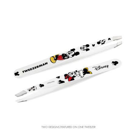 Both of sides of Minnie Mouse Slant Tweezer with Black Mickey Mouse Heads