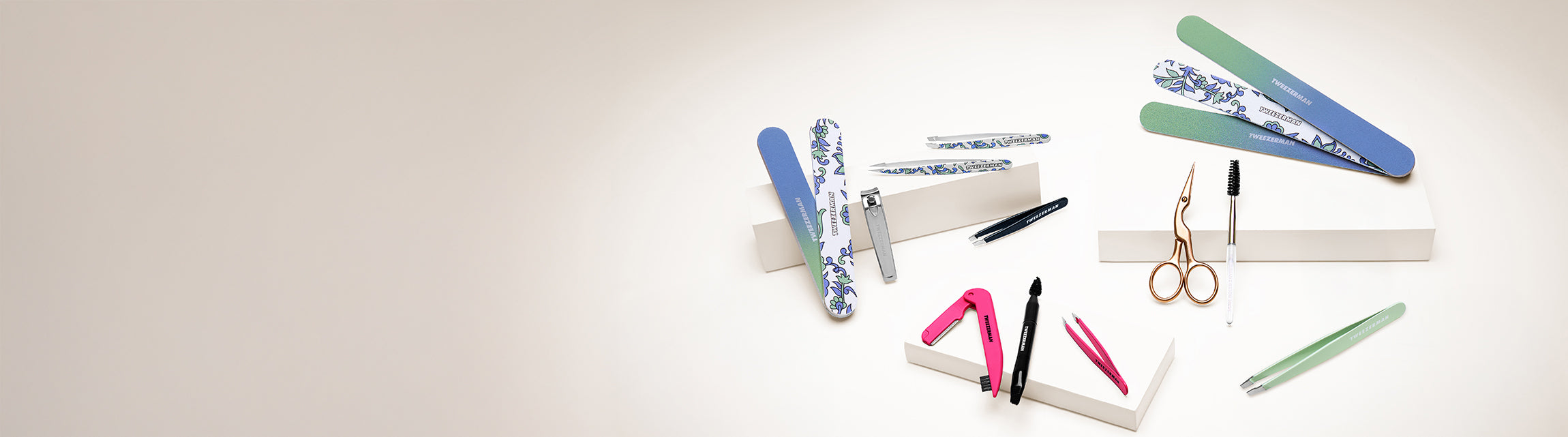 Dusted Onyx Mini Slant Tweezer
Rose Gold Brow Shaping Scissors and Brush
Mini Brow Rescue Kit
Paisley 3 Pack Nail Files
