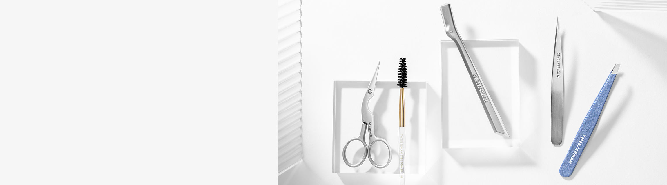 brow scissors and brow brush, Mini Brow Razor and Mini Tweezer Set
Granite Sky Slant Tweezer
