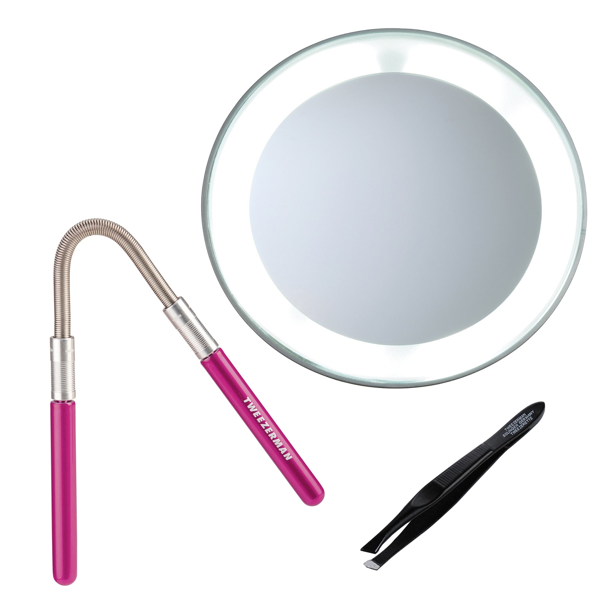 Facial Hair Remover + Mirror Set on a white background