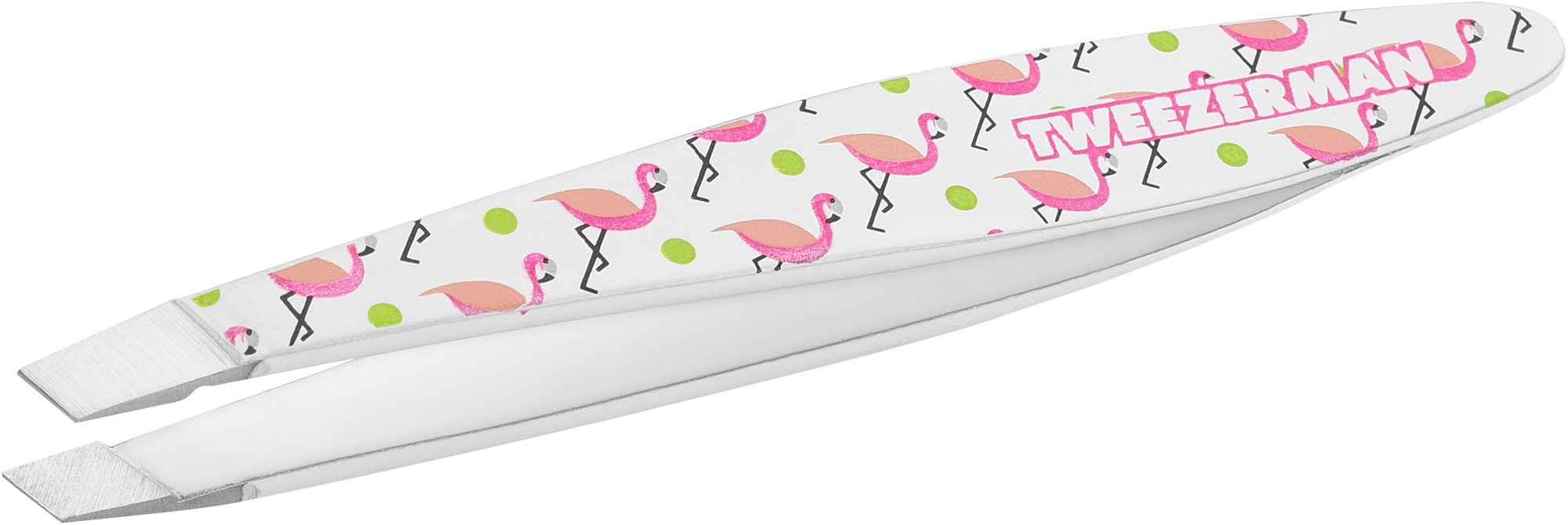 Mini Slant Tweezer Birds Of A Feather Flamingo Pattern