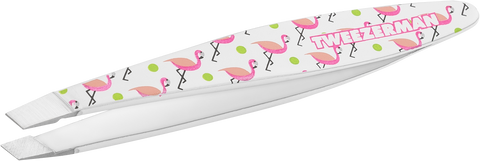 Mini Slant Tweezer Birds Of A Feather Flamingo Pattern