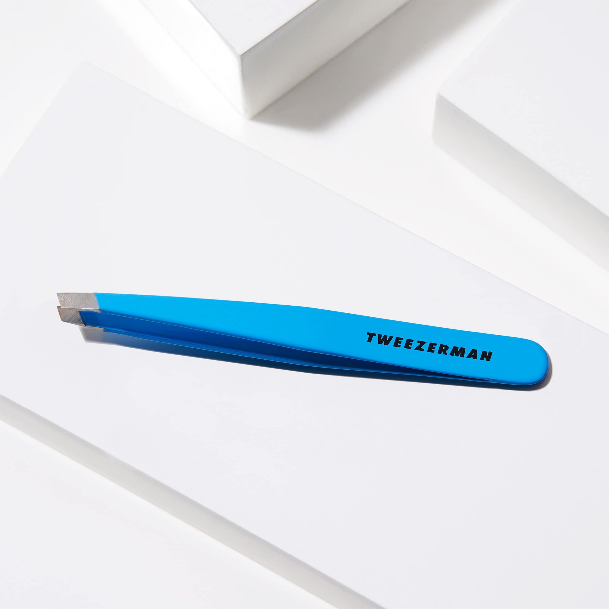 Blue Jewel Slant Tweezer