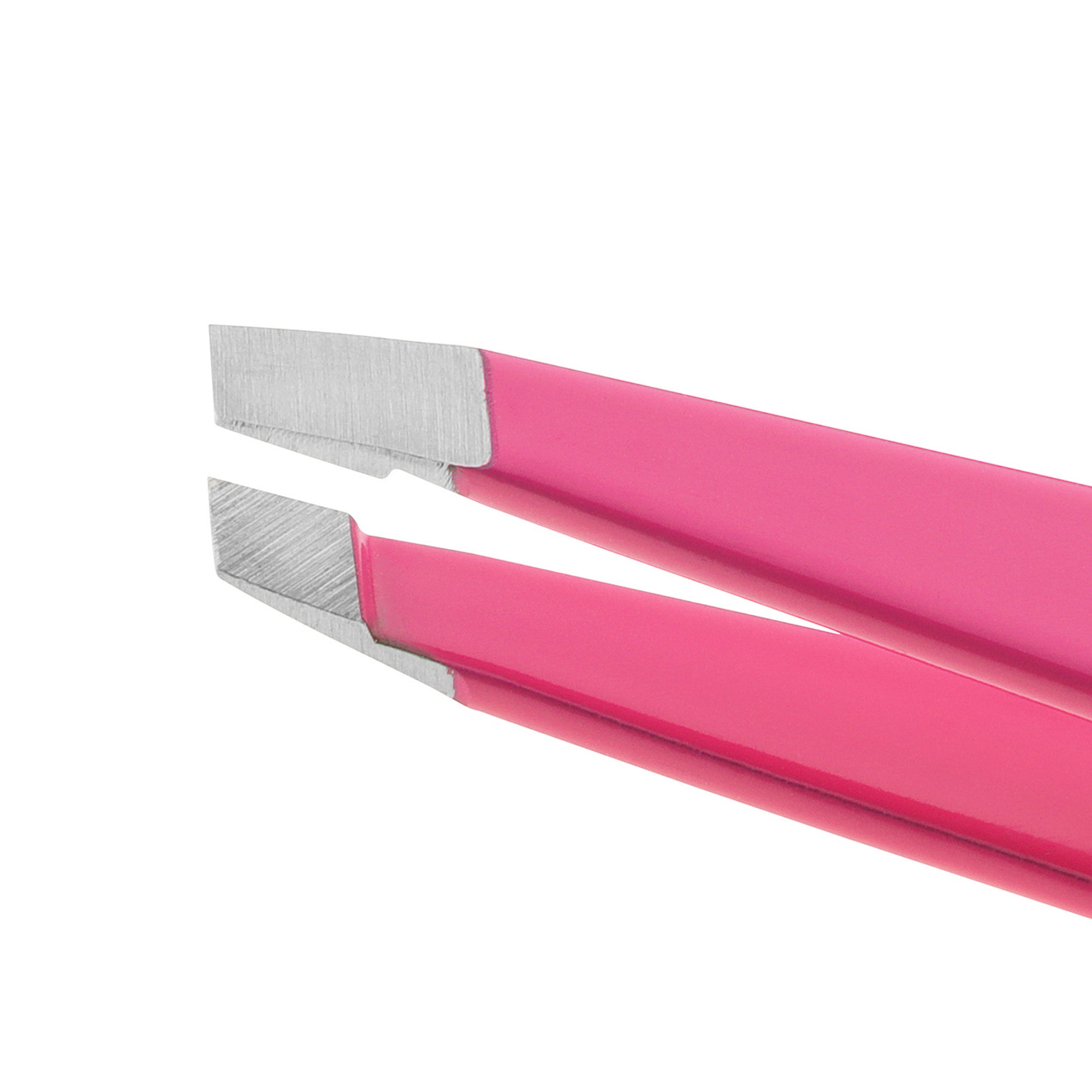 Close up view of Pink Slant Tweezer