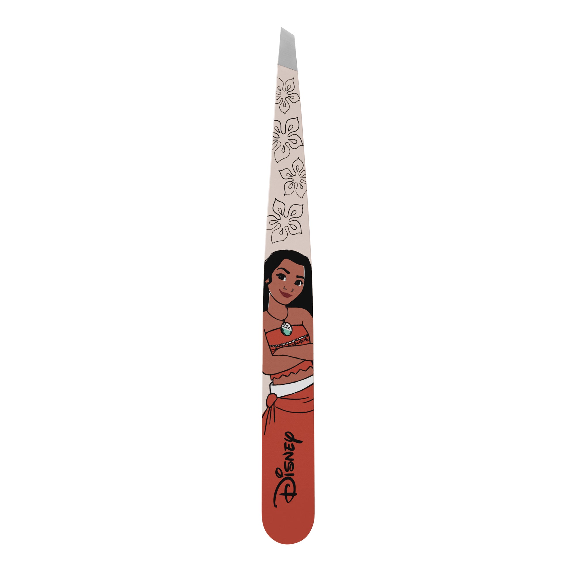Disney&#39;s Moana Slant Tweezer, tweezer color is white with image of Moana