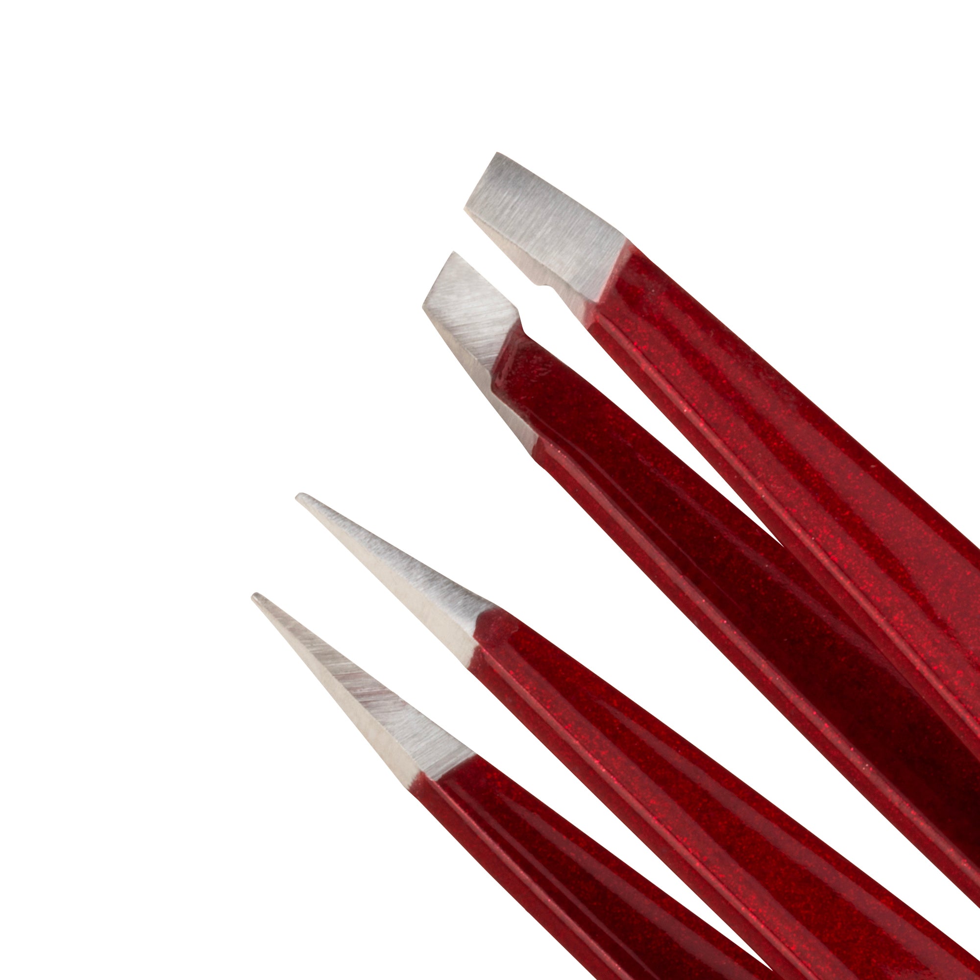 Stainless Steel tips of Vintage Rose Mini Slant and Point Tweezer