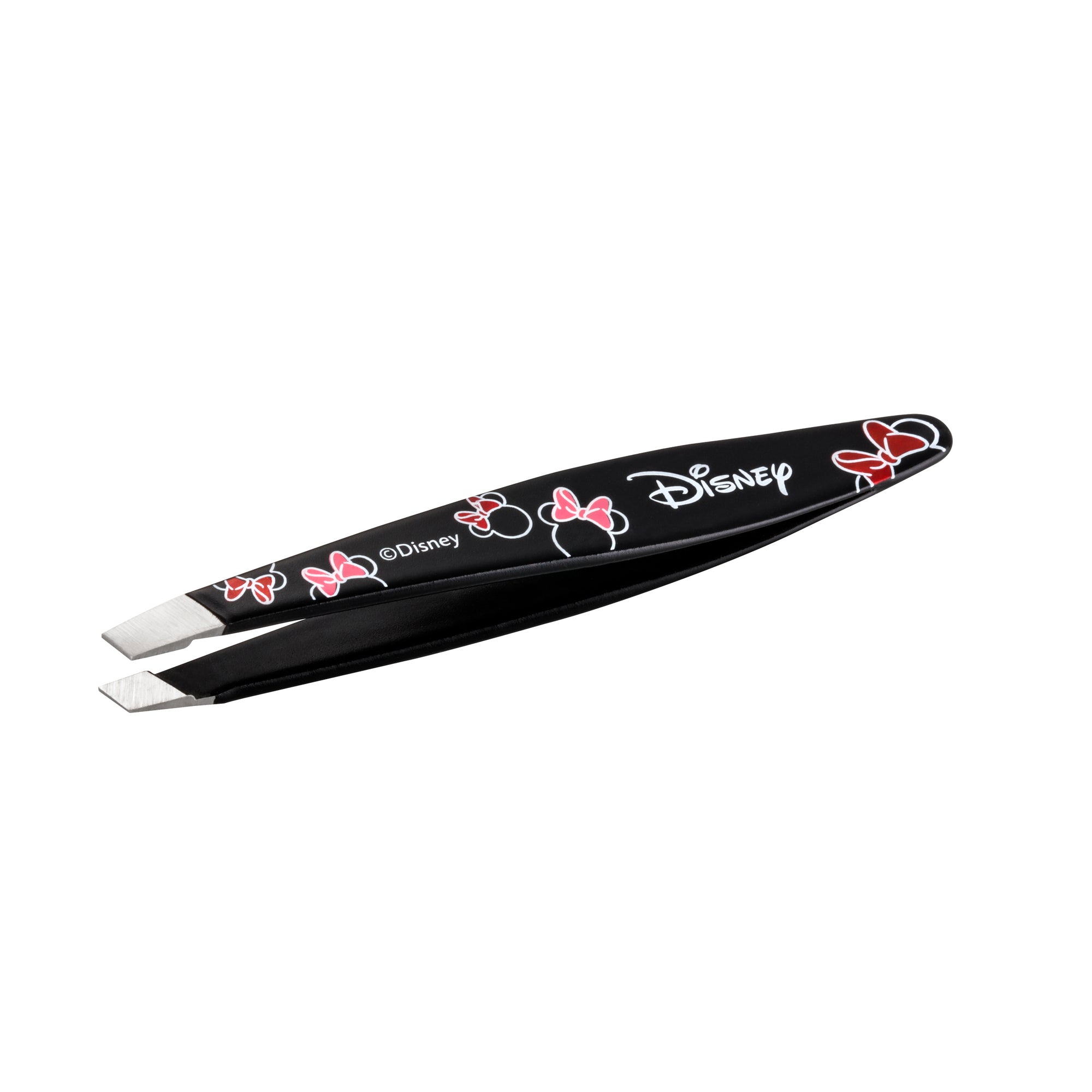 Black Mini Slant Tweezer with Minnie heads and pink bows