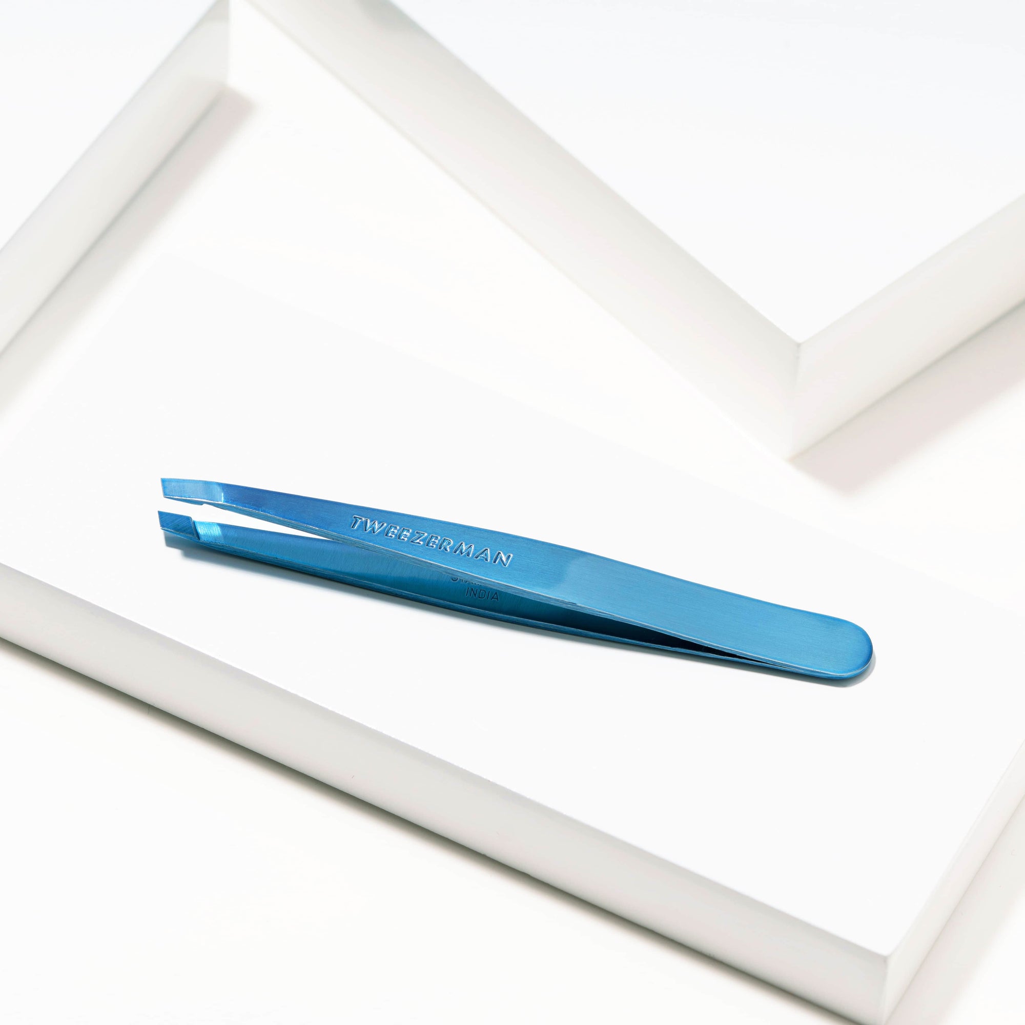 Blue Slant Tweezer