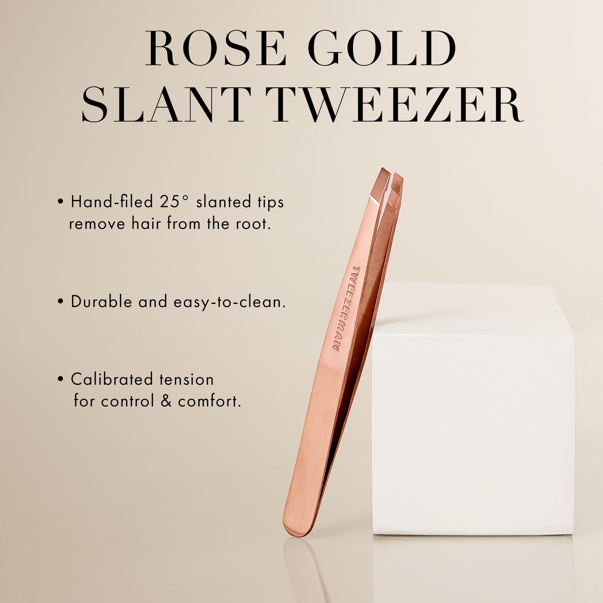 Rose Gold Slant Tweezer