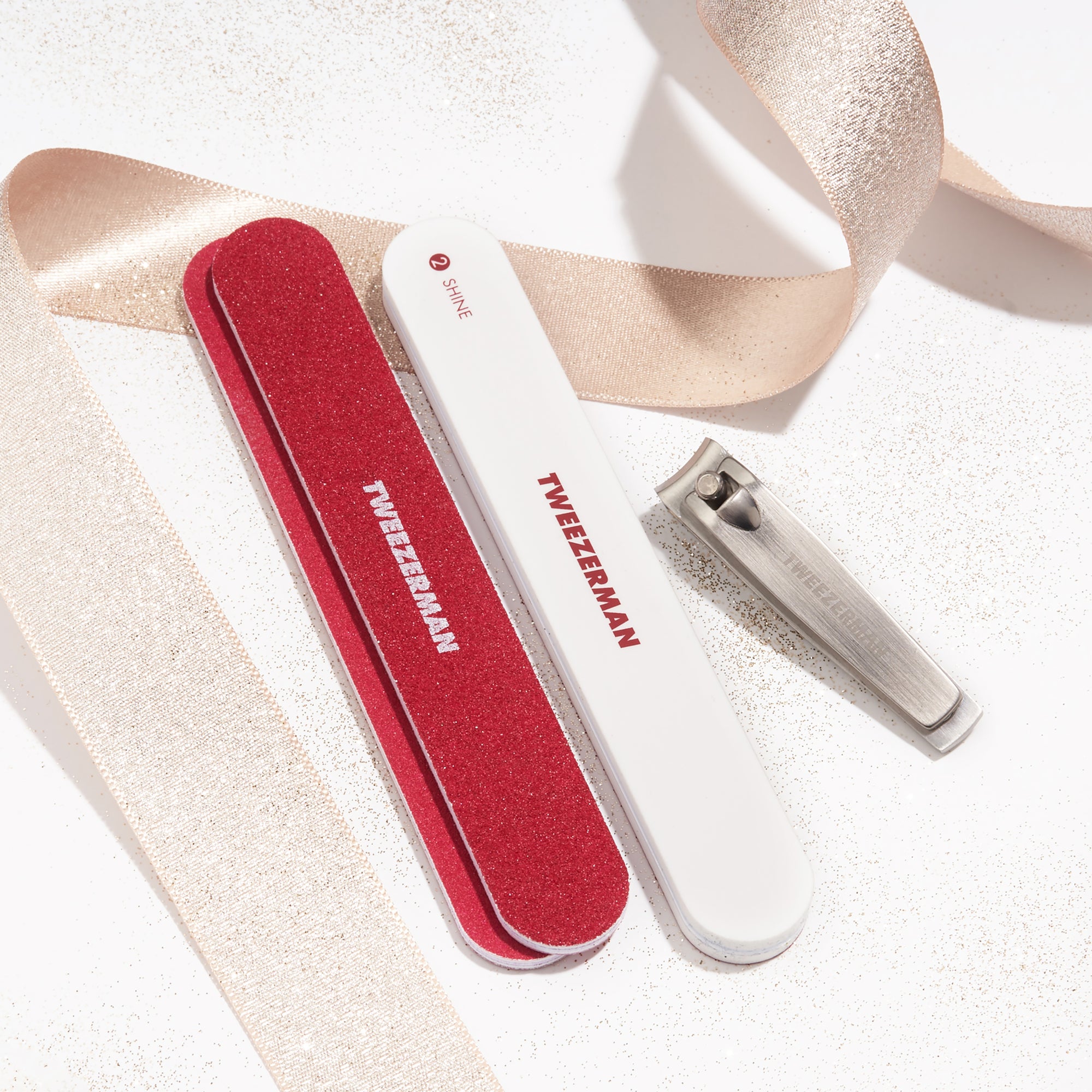 Limited Edition Merry Berry Manicure Kit with nail files, nail buffer and nail clippe