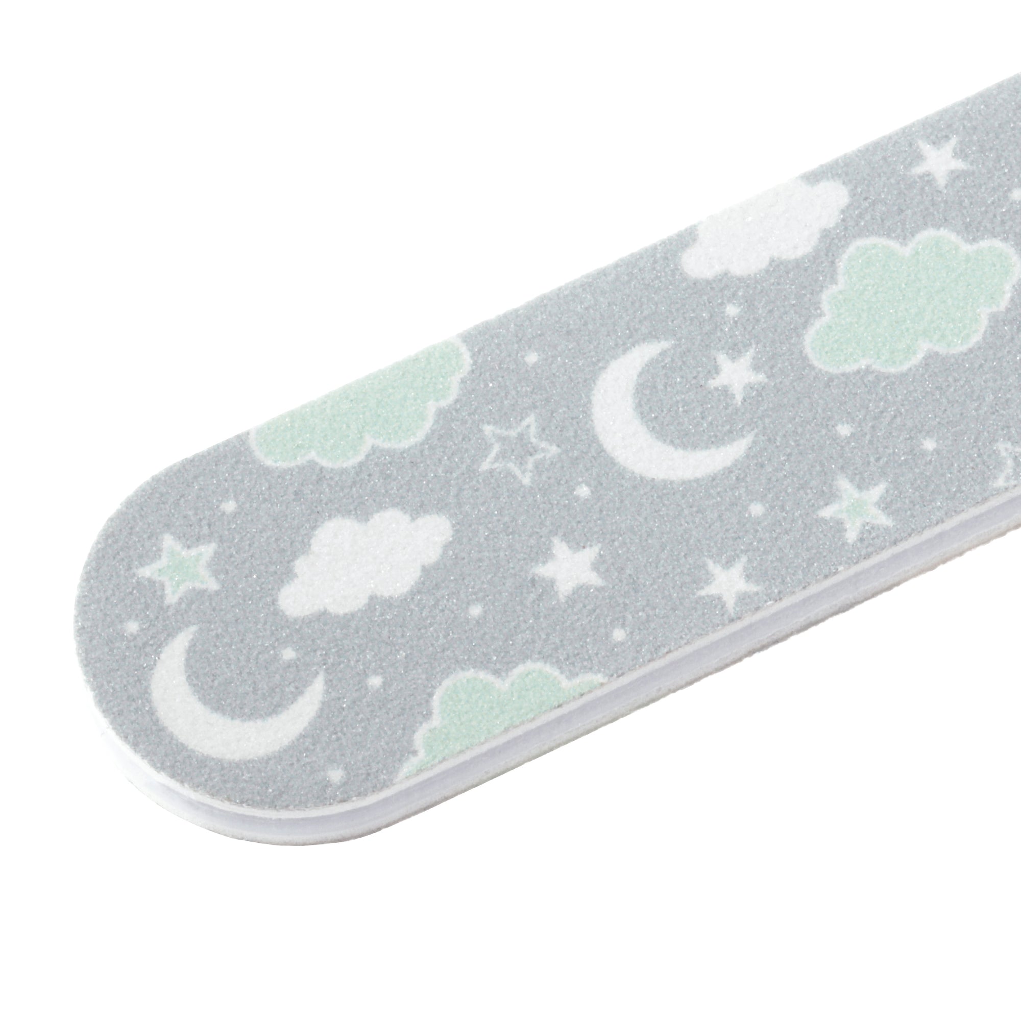 Baby green nail file with cloud print