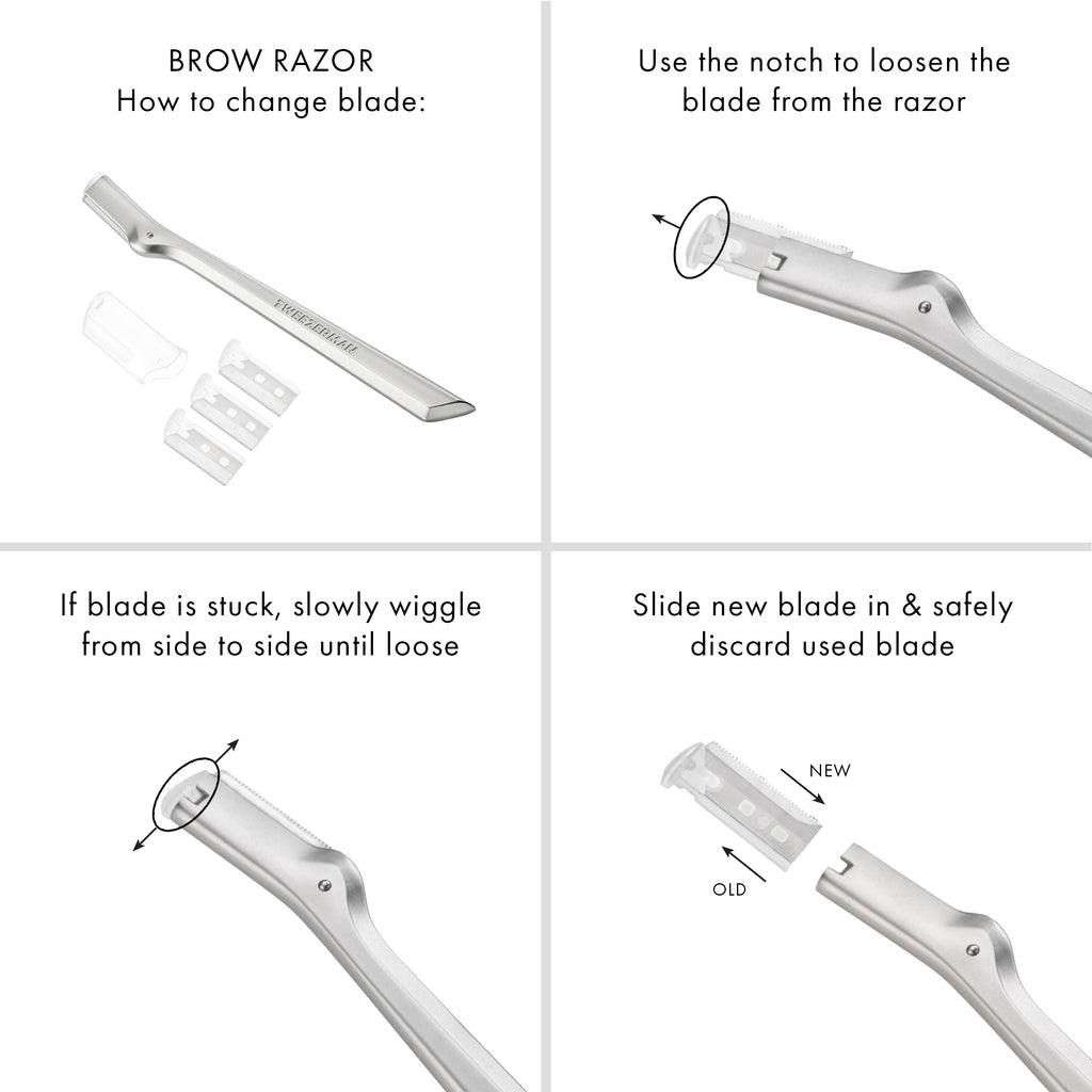 Brow Razor Replacement Blades – Tweezerman