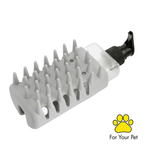 Alternative image of Pet 2-In-1 Shampoo-Dispensing Bath Brush product | Image 2