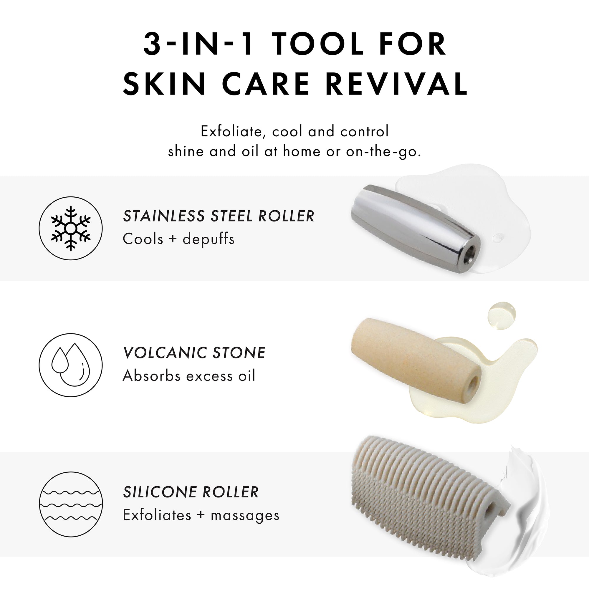 3-in-1 Facial Roller Set