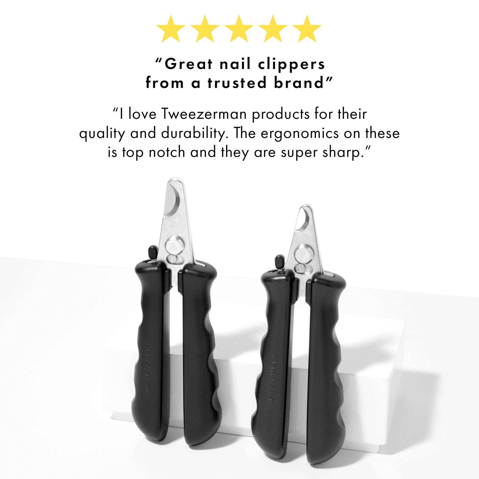 Large Pet Nail Maintenance. High Performance- Precise blades ensure a smooth, clean cut in one motion. Stainless Steel- Long-lasting quality is easy to sanitize with alcohol. Auto-Lock Mechanism- Auto-lock system is ideal for one handed-use and safe storage. Ergonomic Handle- Non-slip handle for added comfort + control. Vegan + Cruelty Free.