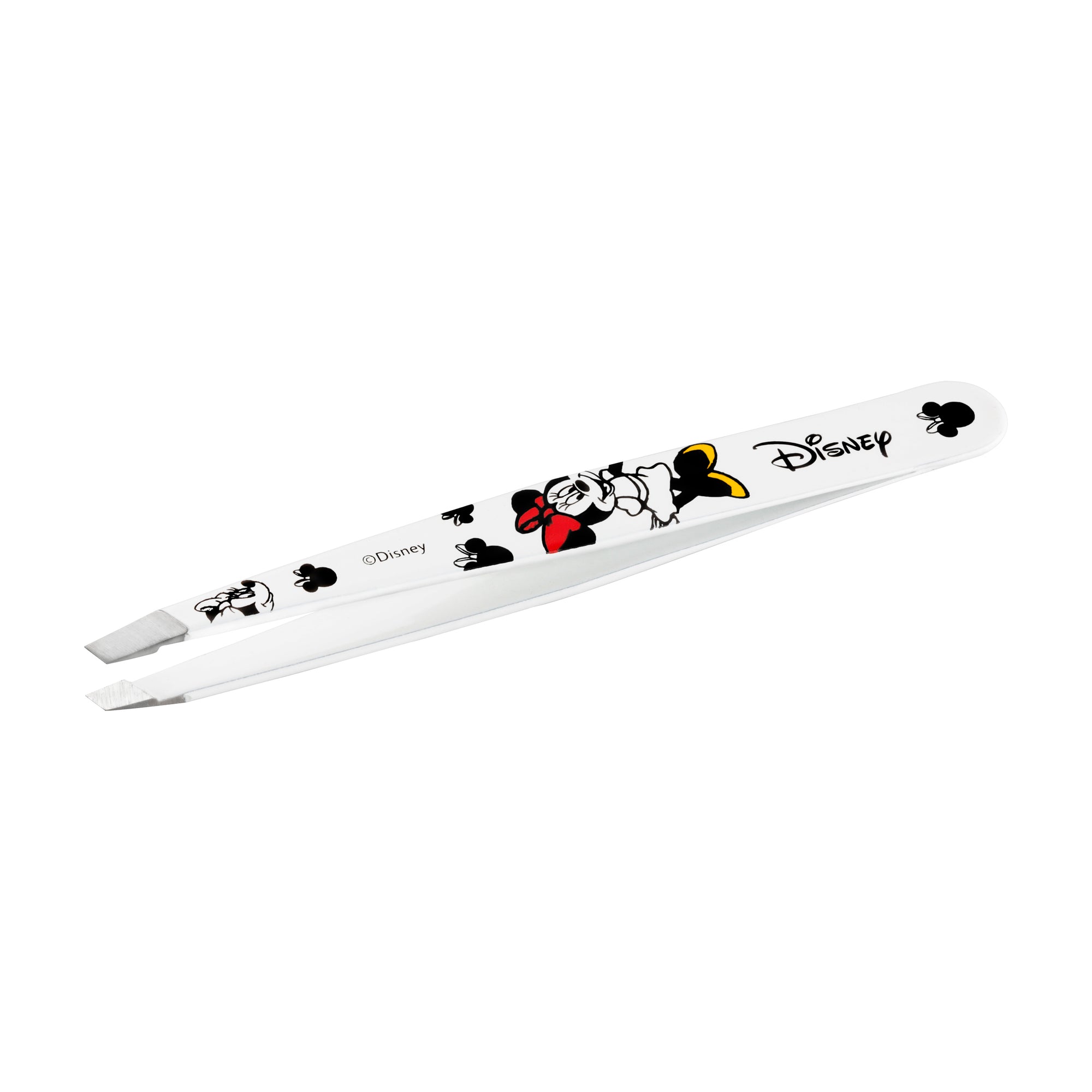 Minnie Mouse Slant Tweezer with Black Mickey Mouse Heads