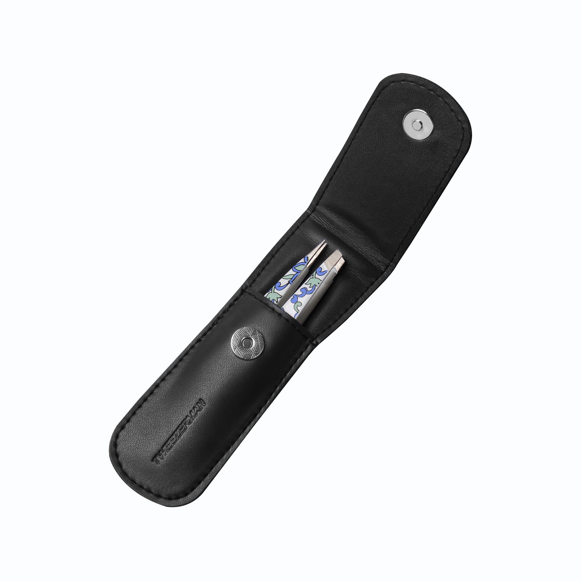 Paisley Petite Tweezer Set, point tweezer and slant tweezer with black case