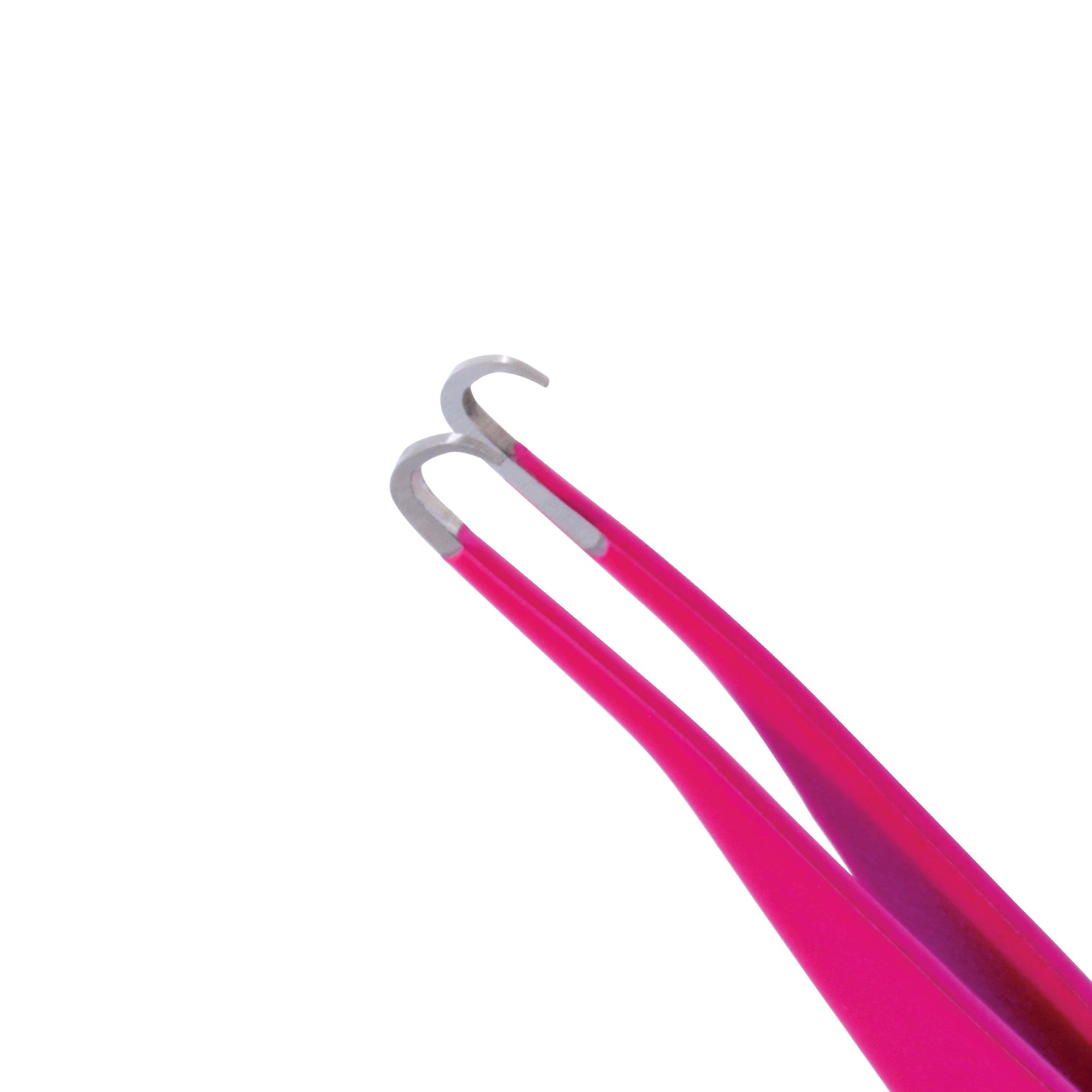 Close up of stainless steel extraction tips  on pink blackhead extractor tool