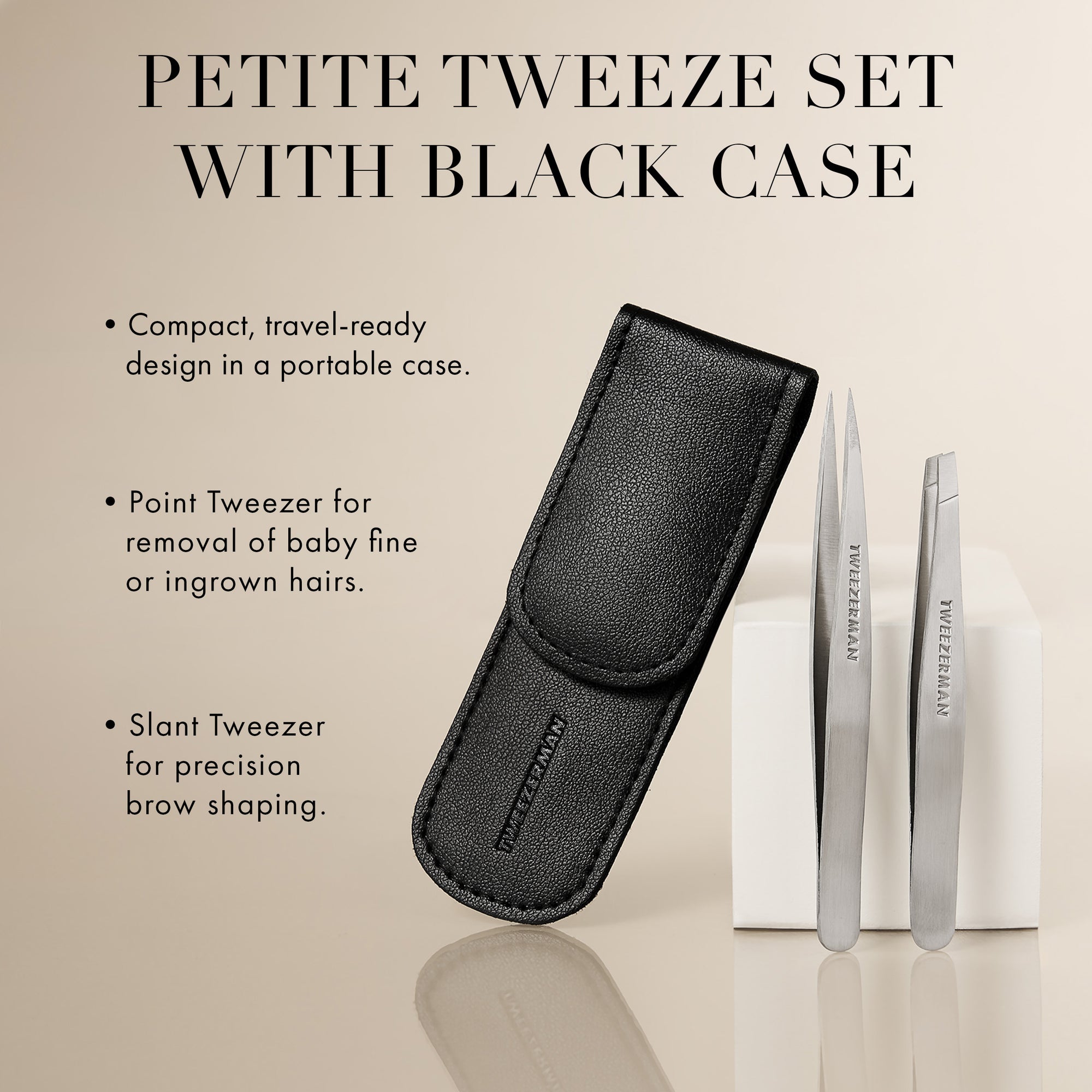 Petite Tweeze Set With Black Case