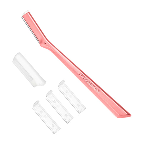 Tea Rose Metal Facial Razor with 3 replacement blades