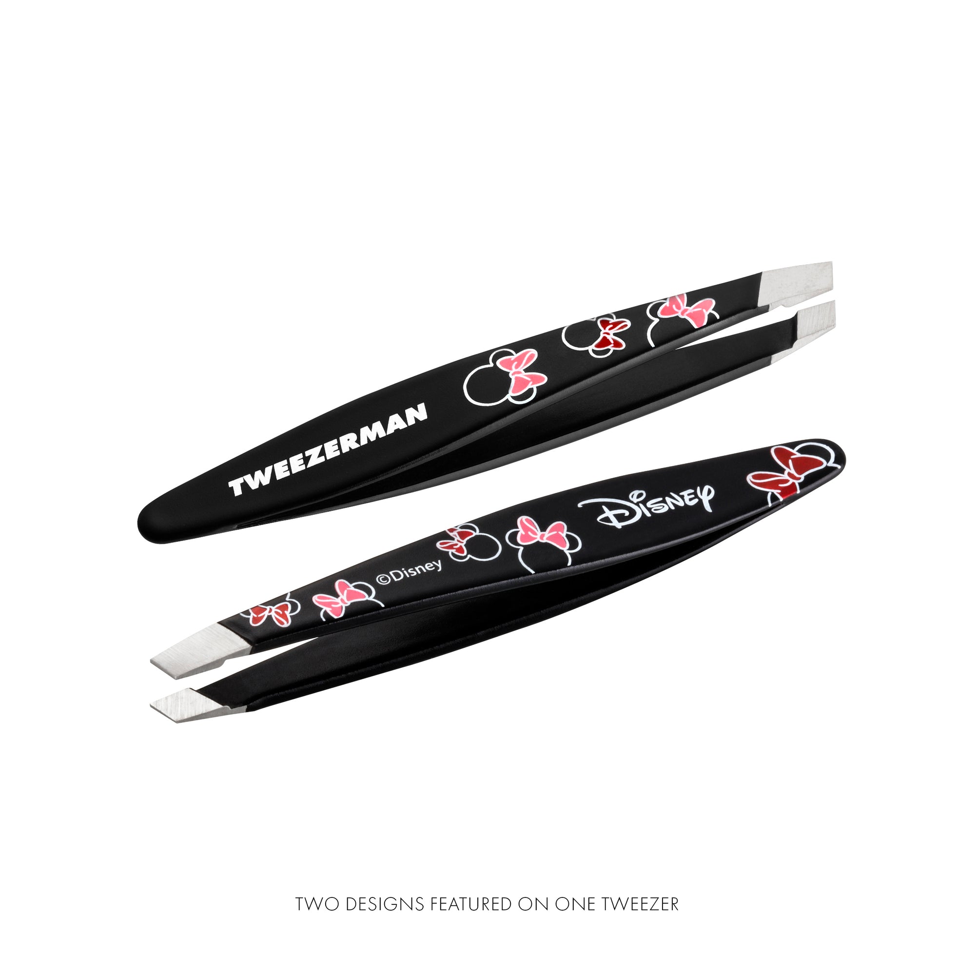 Black Mini Slant Tweezer with Minnie heads and pink bows