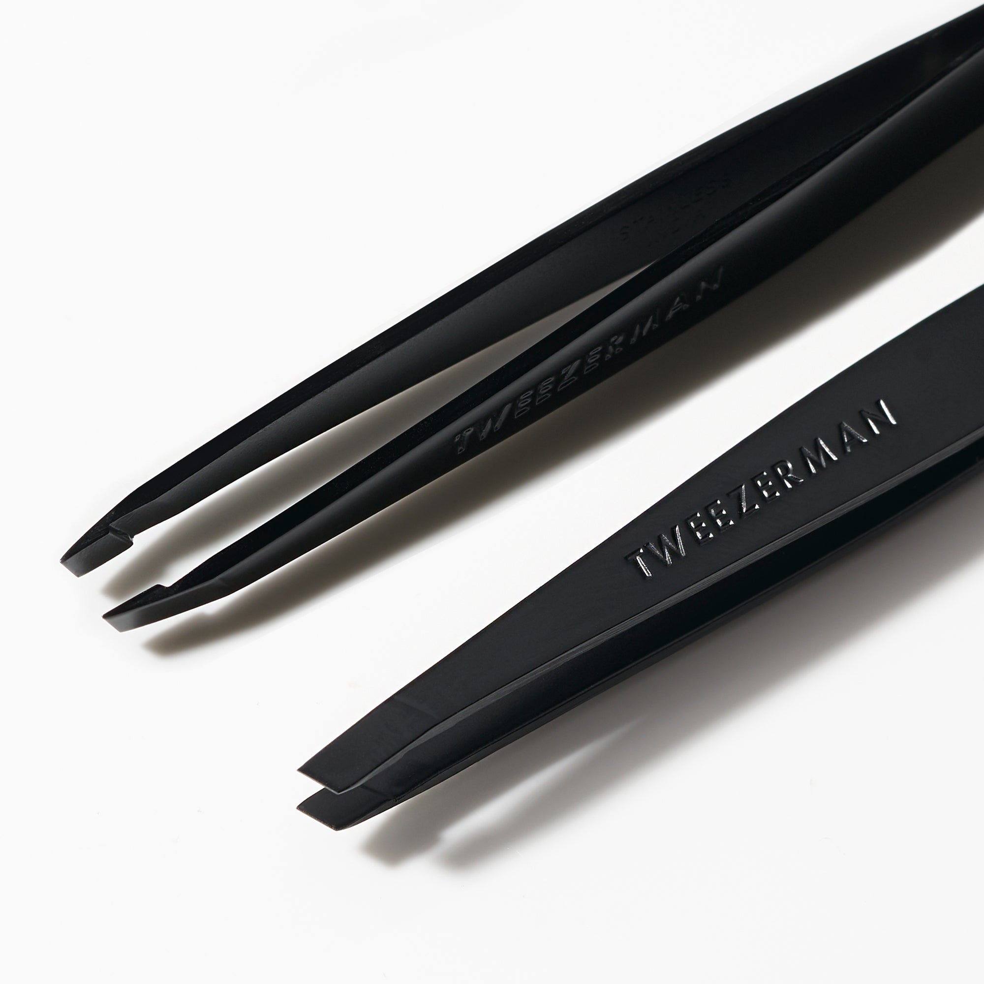 Black Matte Slant Tweezer