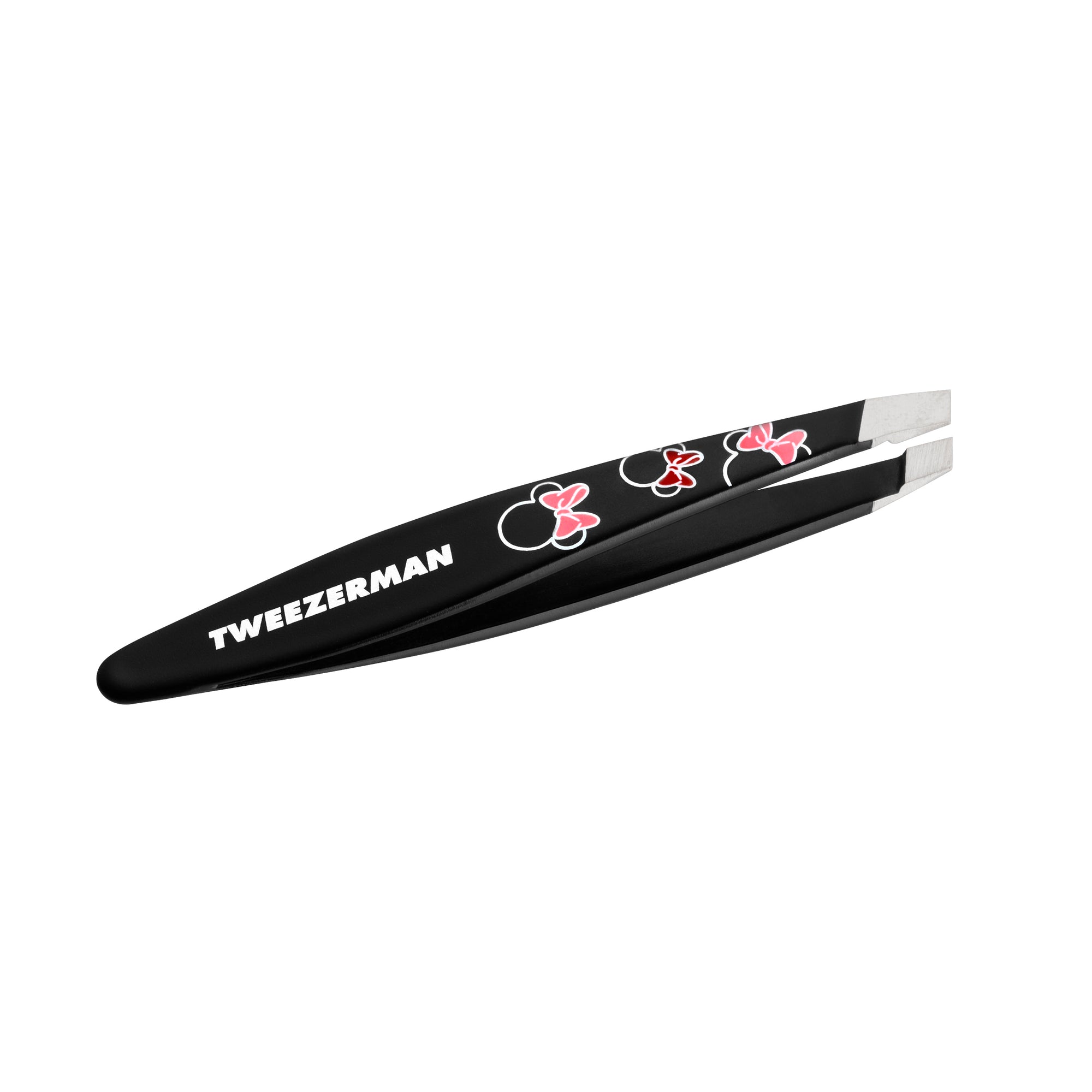 Black Mini Slant Tweezer with Minnie heads and pink bows