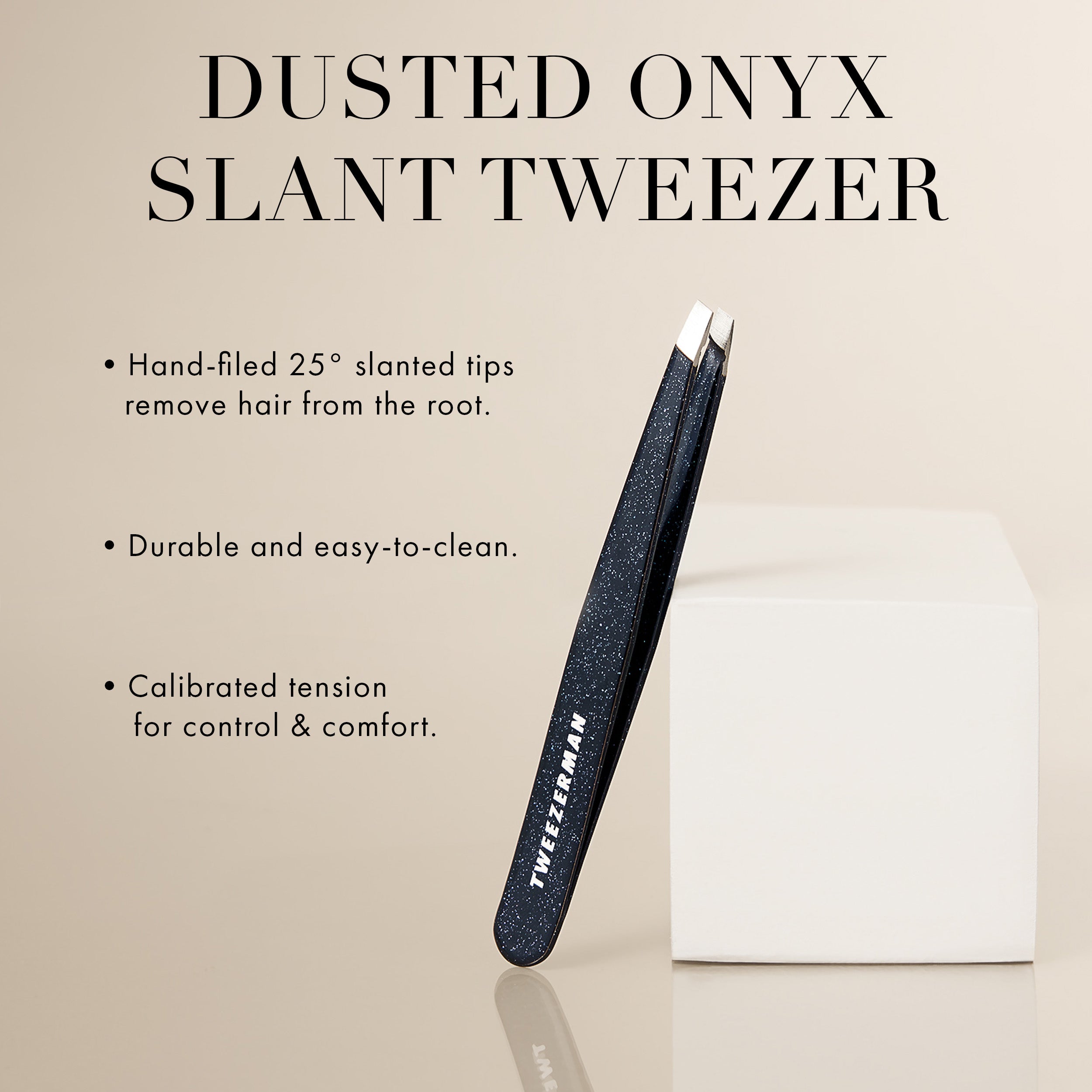 Dusted Onyx Slant Tweezer – Tweezerman