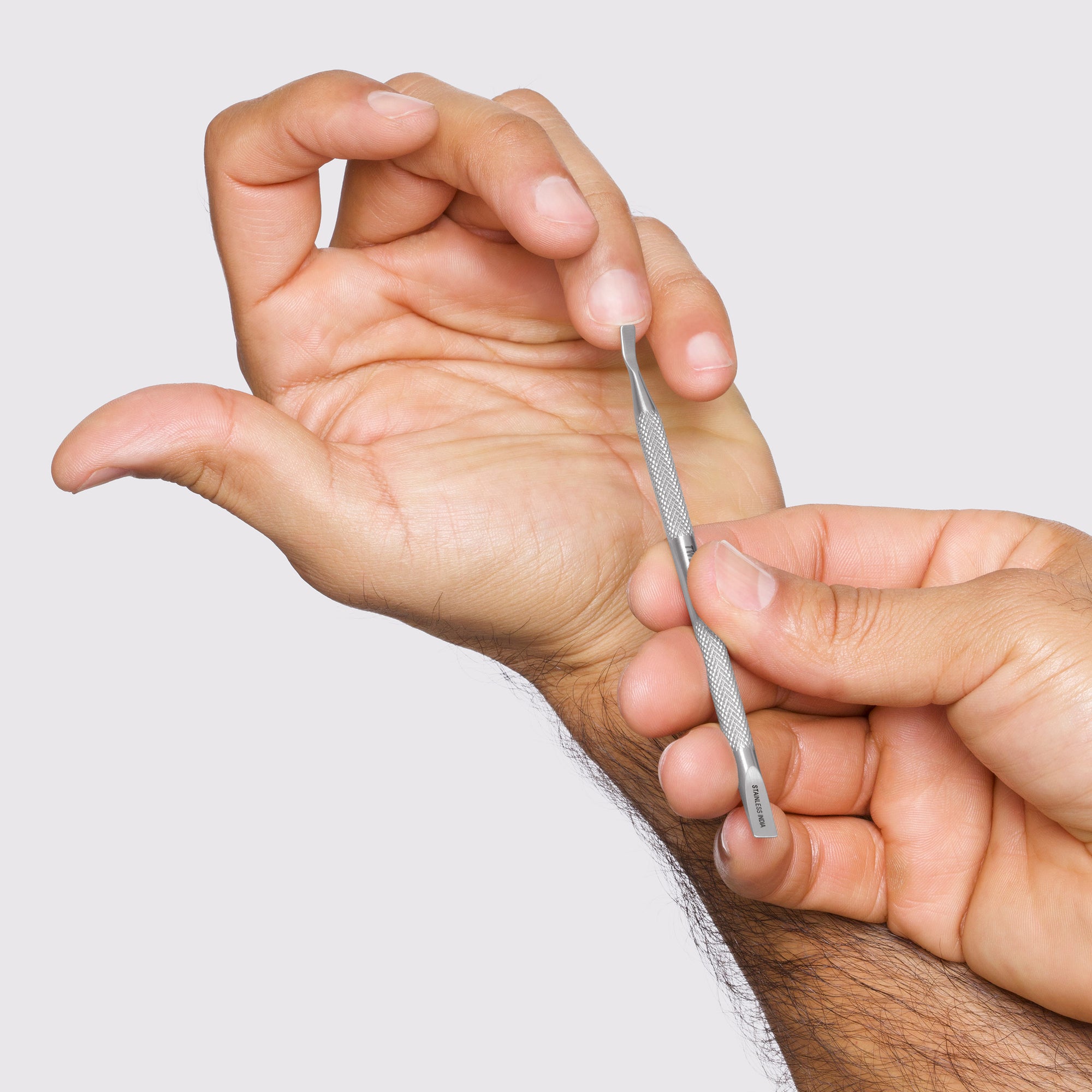Male Model using Dual Ended Stainless steel pushy 