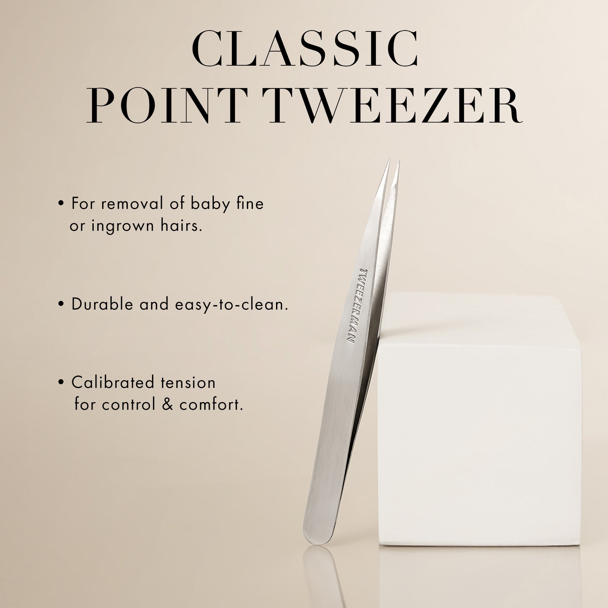 Point Tweezer Classic Stainless Steel