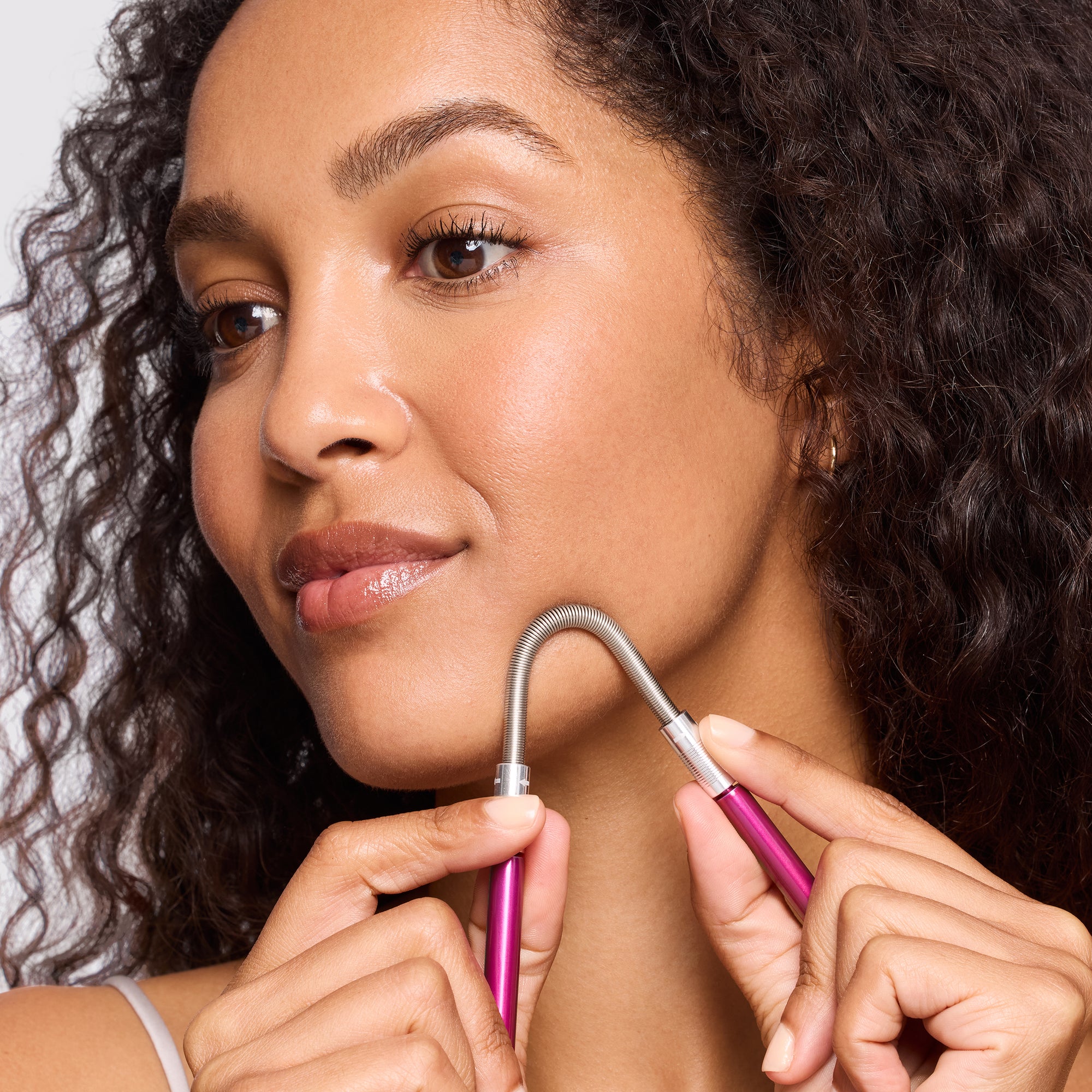 Model using Facial Hair Remover